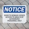 Signmission Door To Remain Locked Access To Area Is OSHA Notice Sign, Plastic, 14in W x 10in L, 2PK OS-2PACK-NS-P-1014-L-11527 - alternate 7